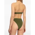 Saint Laurent strapless cut-out swimsuit - Green