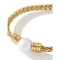 John Hardy 18kt yellow gold Classic Chain freshwater pearl band ring