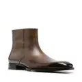 TOM FORD polished leather ankle boots - Brown