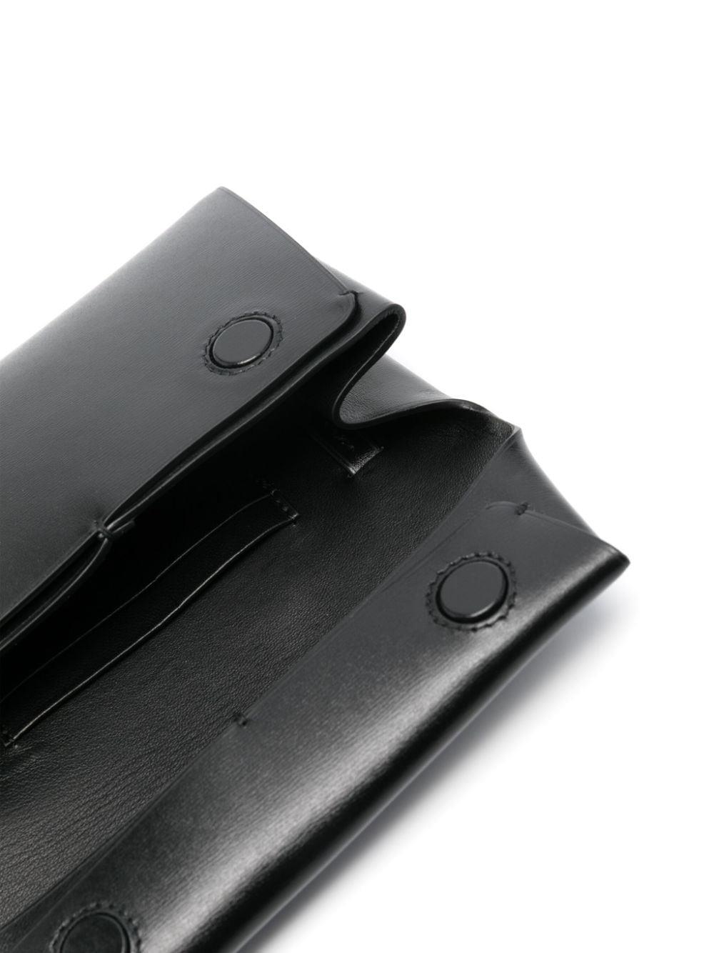 Jil Sander envelope-style leather pouch - Black