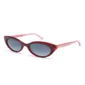 Carolina Herrera cat-eye frame sunglasses - Red