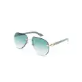 Cartier Eyewear gradient-lenses pilot-frame sunglasses - Blue