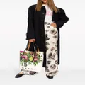 Marni floral-print straight-trousers - White