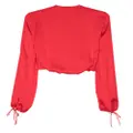 Acne Studios pleat-detailing silk blouse - Red