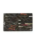 FENDI FF Tool-print leather wallet - Brown