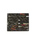 FENDI FF Tool-print leather wallet - Brown