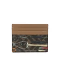FENDI FF Tool-print leather cardholder - Brown
