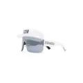 Dsquared2 Eyewear logo print oversized sunglasses - White