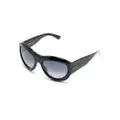 Dsquared2 Eyewear logo-plaque round-frame sunglasses - Black