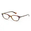 Kenzo tortoiseshell-effect round-frame glasses - Brown