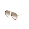 Linda Farrow Francisco pilot-frame sunglasses - Gold