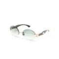 Maybach eyewear The Magic II oval-frame sunglasses - Green