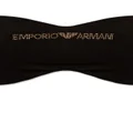 Emporio Armani logo-print bandeau bikini - Black