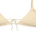 Emporio Armani logo-appliqué triangle bikini - Neutrals