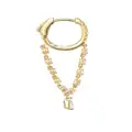 Anita Ko 18kt yellow gold Sienna diamond drop huggie hoop earrings