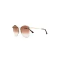 Cartier Eyewear butterfly-frame tinted sunglasses - Gold