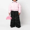 MSGM logo-embroidery padded coat - Pink
