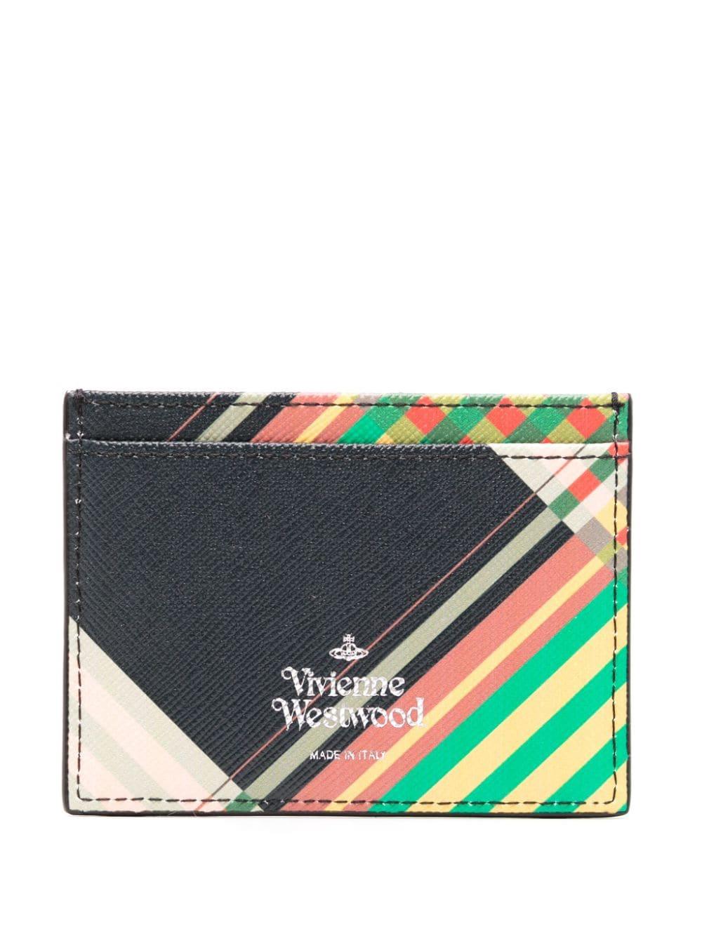 Vivienne Westwood Orb-plaque tartan-check wallet - Green