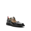 Thom Browne patent-leather ballerina shoes - Black