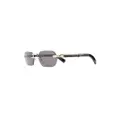 Cartier Eyewear rectangle tinted sunglasses - Black
