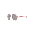 Cartier Eyewear tinted pilot-frame sunglasses - Silver