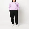 The North Face logo-print cropped hoodie - Purple