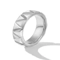 David Yurman sterling silver Faceted Band ring