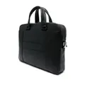 PIQUADRO debossed-logo leather briefcase - Black