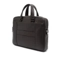 PIQUADRO debossed-logo leather briefcase - Brown