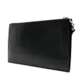 ETRO Pegaso-motif leather clutch bag - Black