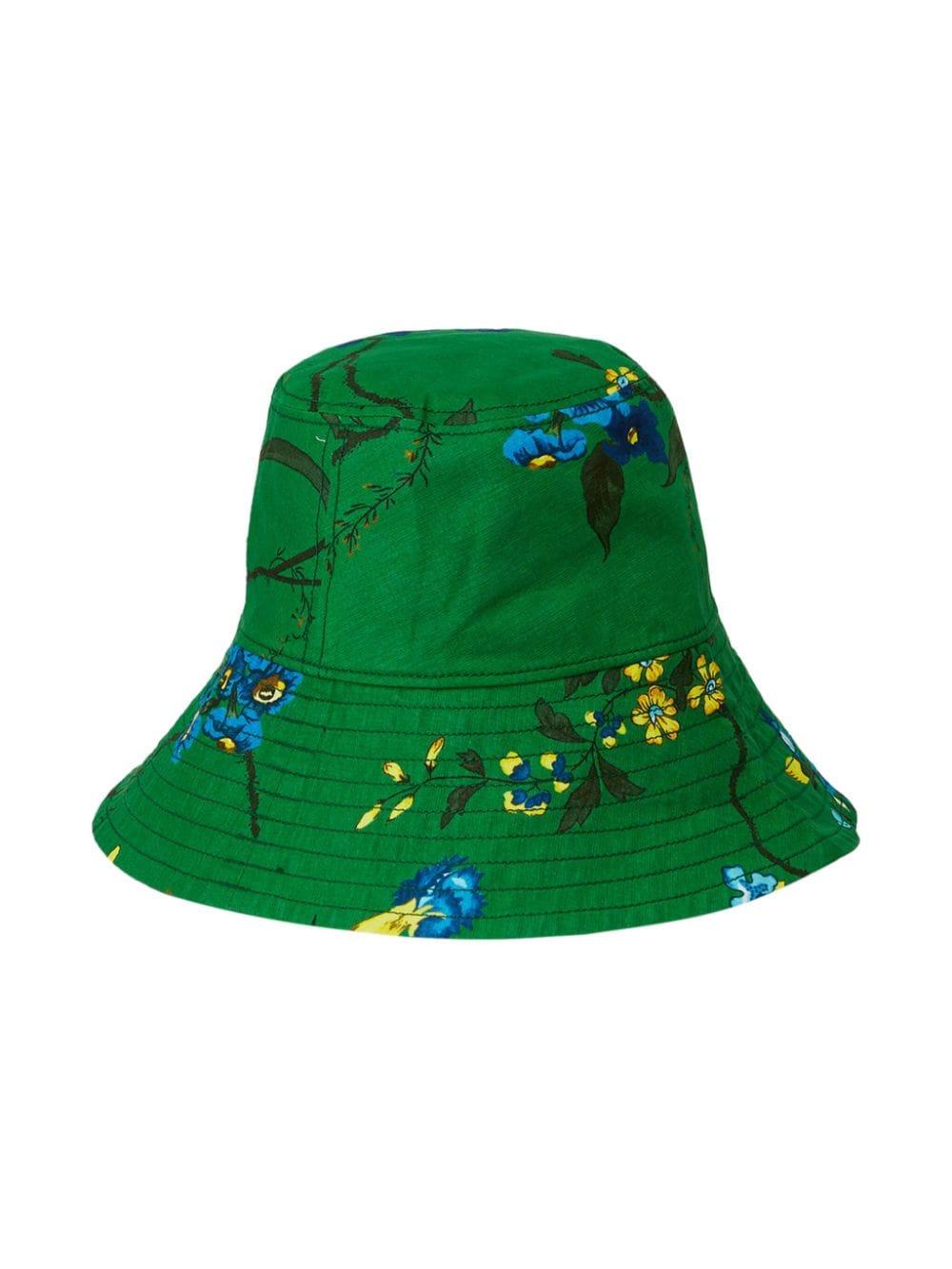 ERDEM floral-print bucket hat - Green