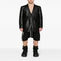Rick Owens Lido single-breasted leather blazer - Black