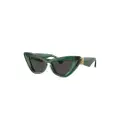 Burberry Eyewear rose monogram cat-eye sunglasses - Green