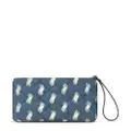 ETRO jacquard quilted pouch - Blue