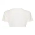 Giambattista Valli embroidered cotton croped top - White