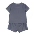 Emporio Armani Kids logo-embroidered cotton shorts set - Blue