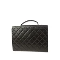 CHANEL Pre-Owned 1995 CC diamond-quilted briefcase - Black