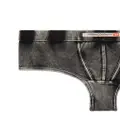Diesel denim-effect jersey thong - Black