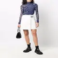 Givenchy asymmetric padlock skirt - White