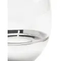 Christofle Mood Clear Hurricane candle holder - Silver