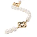 Casablanca logo-pendant pearl necklace - Neutrals