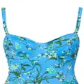ERDEM floral-print swimsuit - Blue