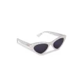 Moschino Eyewear crystal-embellished cat-eye sunglasses - White