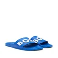BOSS logo-embossed slides - Blue