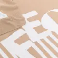 Fendi Kids logo-intarsia cotton-blend blanket - Neutrals