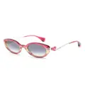 Vivienne Westwood heart-detail oval-frame sunglasses - Pink