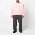 Stone Island embroidered-logo cotton sweatshirt - Pink