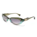 Vivienne Westwood gradient angular-frame sunglasses - Green