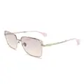 Vivienne Westwood pearl-detailing oversize-frame sunglasses - Pink