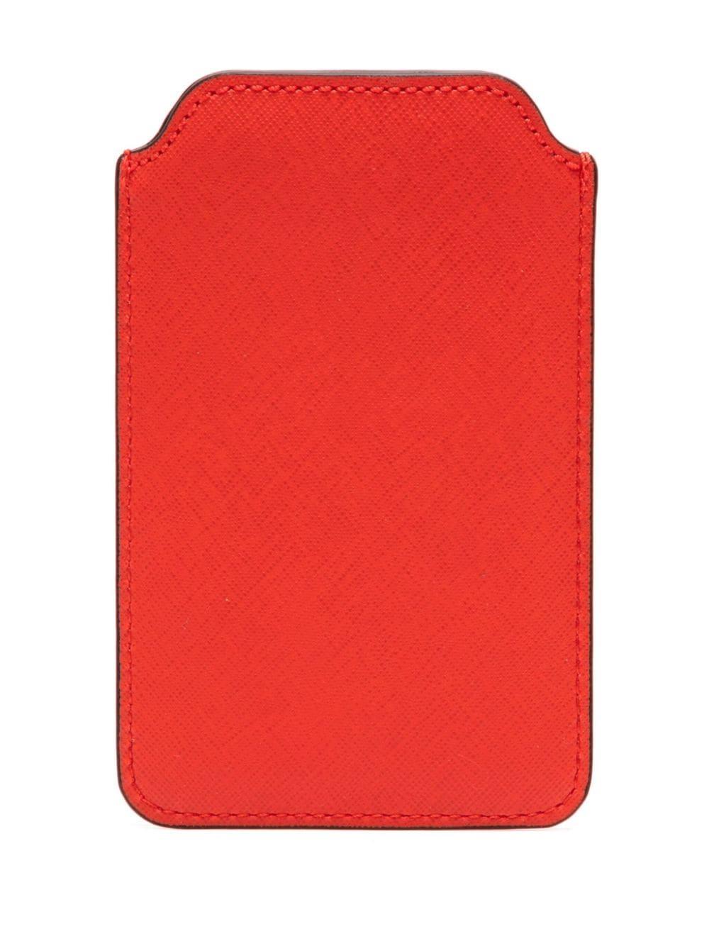 Michael Kors logo-print leather phone case - Red
